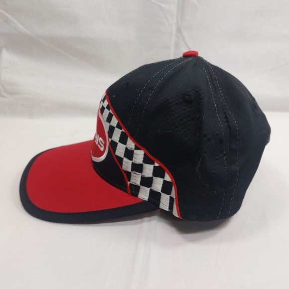 Vintage Polaris Red & Black XCR 120 Racing Adjustable Snapback Hat Cap - Picture 3 of 9